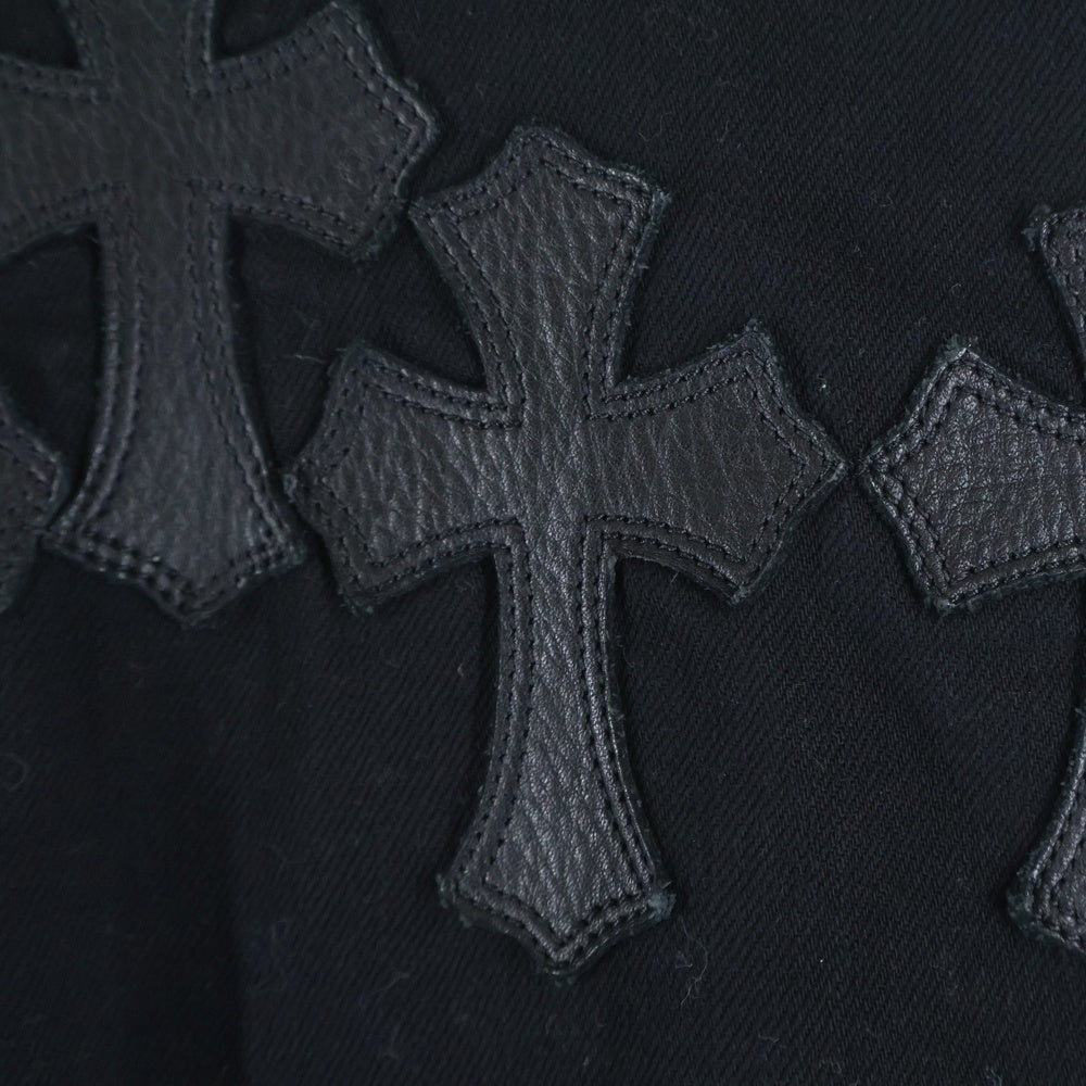 CHROME HEARTS(クロムハーツ) バックフレアニーウエスタンデニムジャケット バックセメタリー クロスパッチ