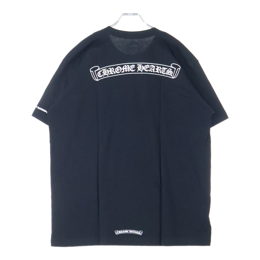 CHROME HEARTS(クロムハーツ) CH T-SHIRT スクロールラベルプリント クルーネック ポケット 半袖Tシャツ