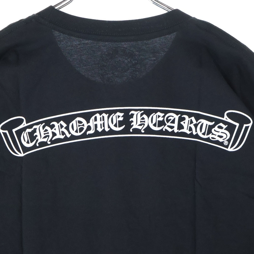 CHROME HEARTS(クロムハーツ) CH T-SHIRT スクロールラベルプリント クルーネック ポケット 半袖Tシャツ