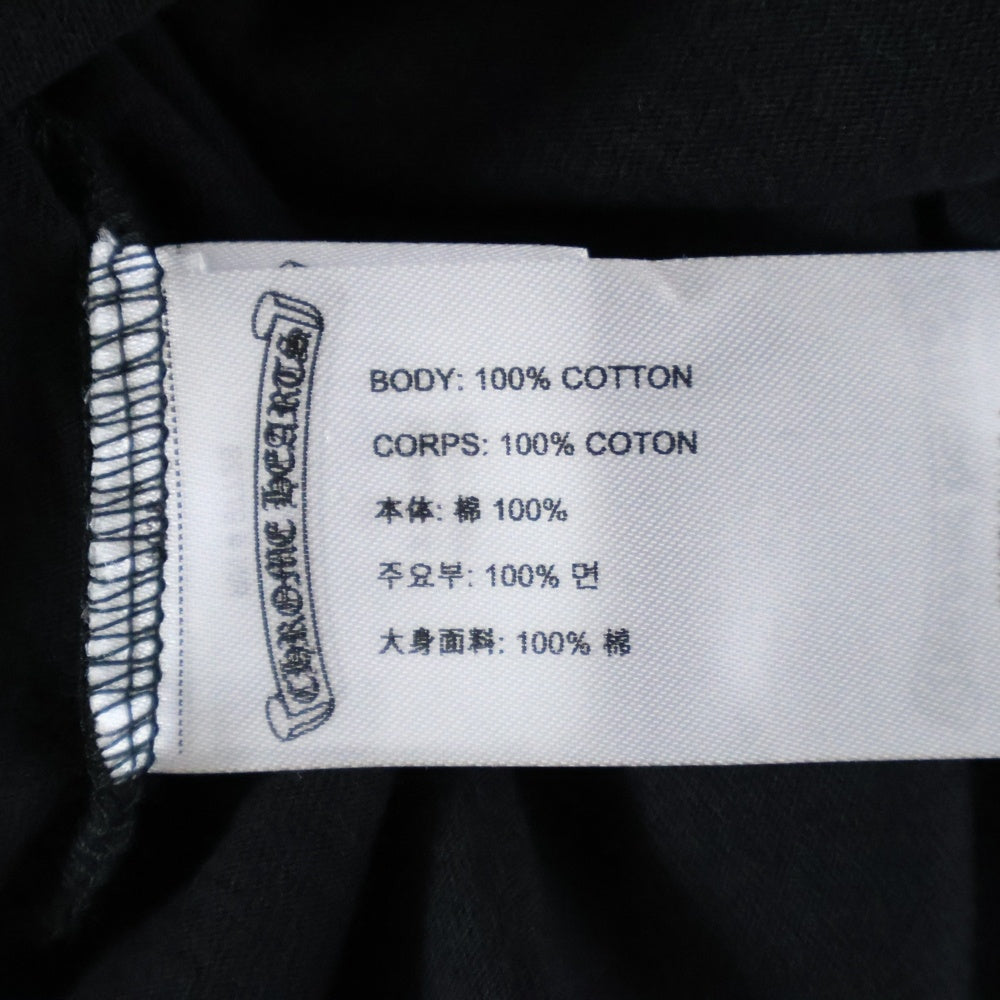 CHROME HEARTS(クロムハーツ) CH T-SHIRT スクロールラベルプリント クルーネック ポケット 半袖Tシャツ