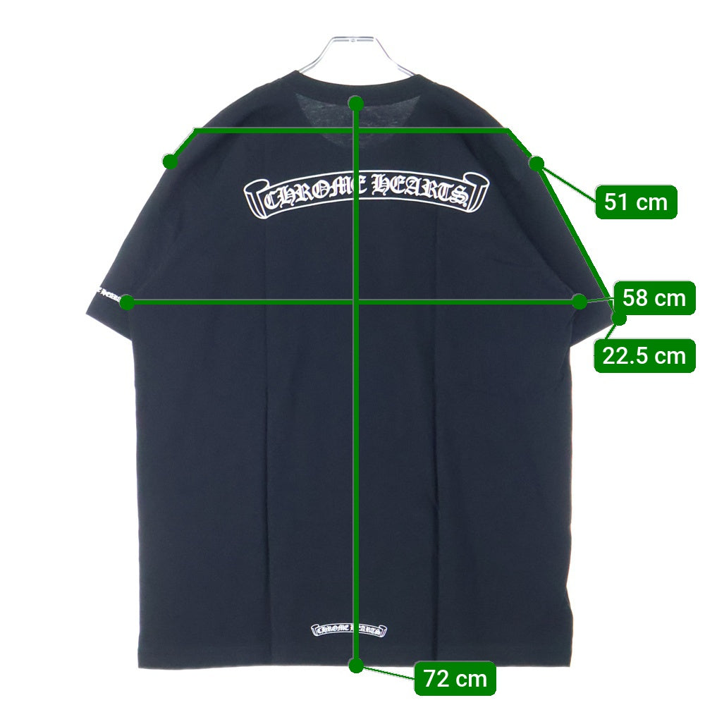 CHROME HEARTS(クロムハーツ) CH T-SHIRT スクロールラベルプリント クルーネック ポケット 半袖Tシャツ