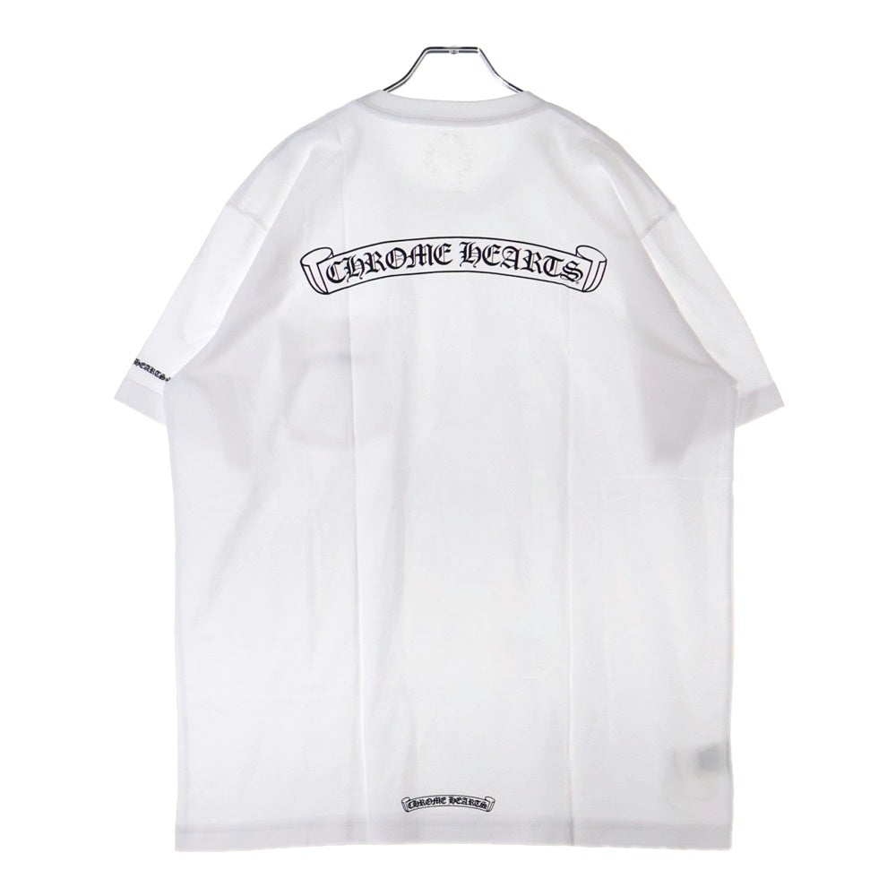 CHROME HEARTS(クロムハーツ) CH T-SHIRT スクロールラベルプリント クルーネック ポケット 半袖Tシャツ