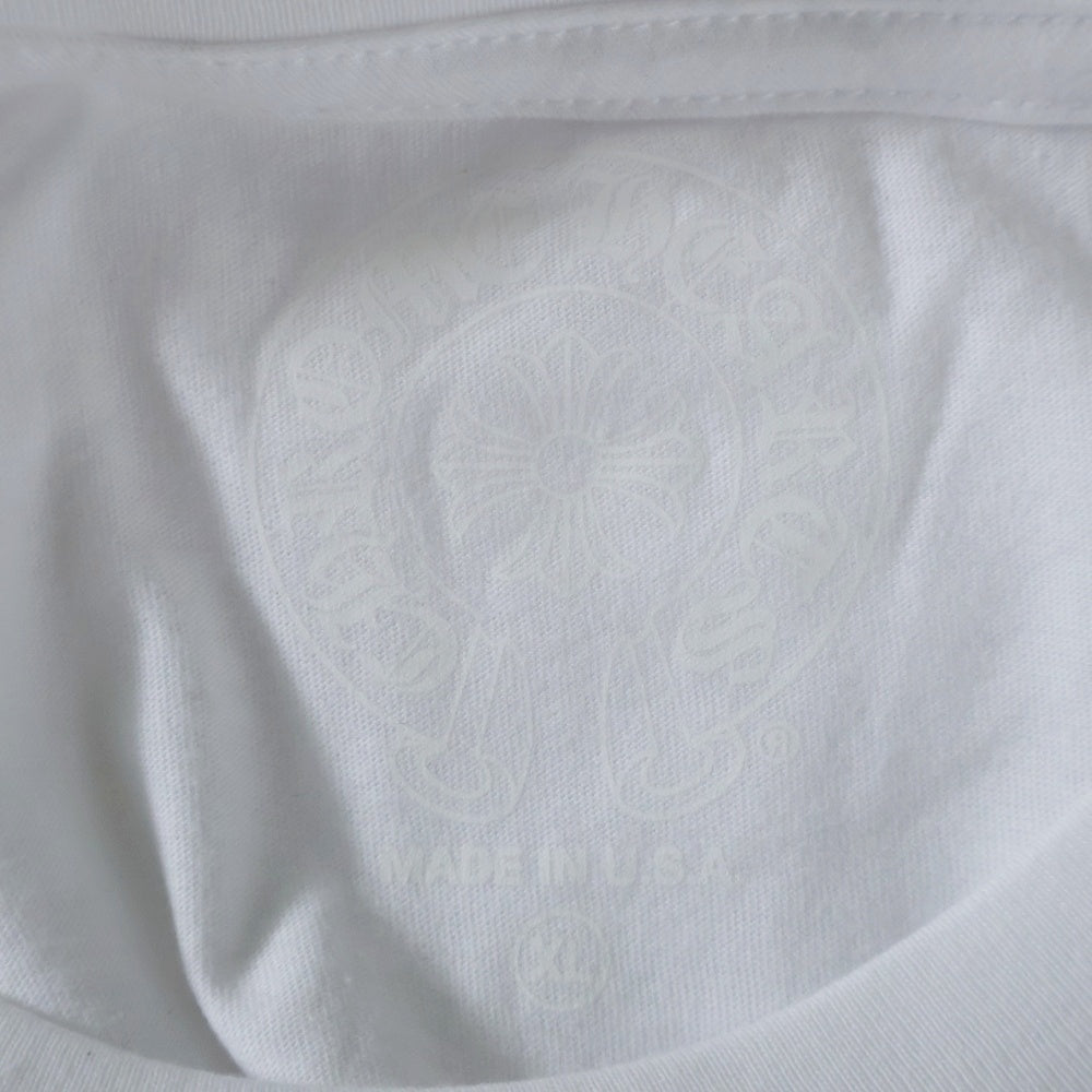 CHROME HEARTS(クロムハーツ) CH T-SHIRT スクロールラベルプリント クルーネック ポケット 半袖Tシャツ