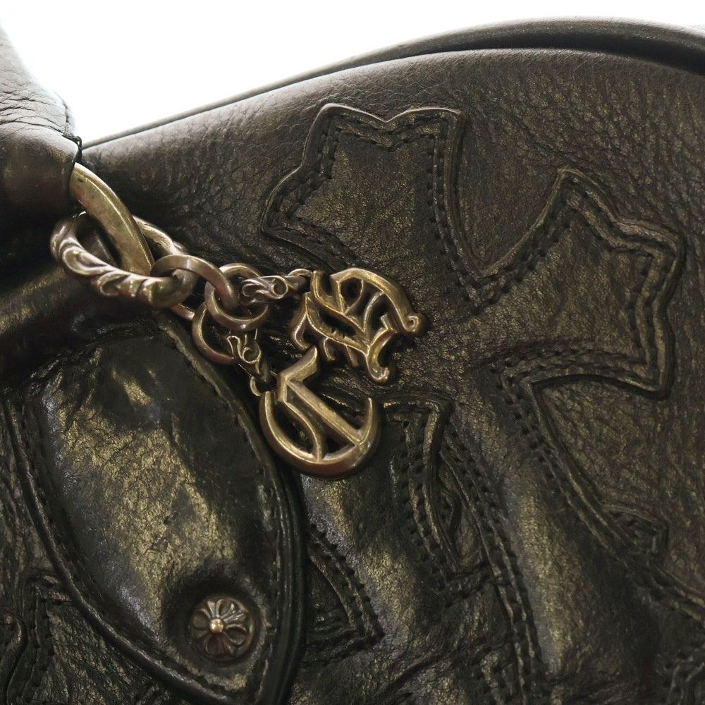 CHROME HEARTS(クロムハーツ) GYM MD ジムバッグ 現行型CHチャーム付きミディアムレザーハンドバッグ