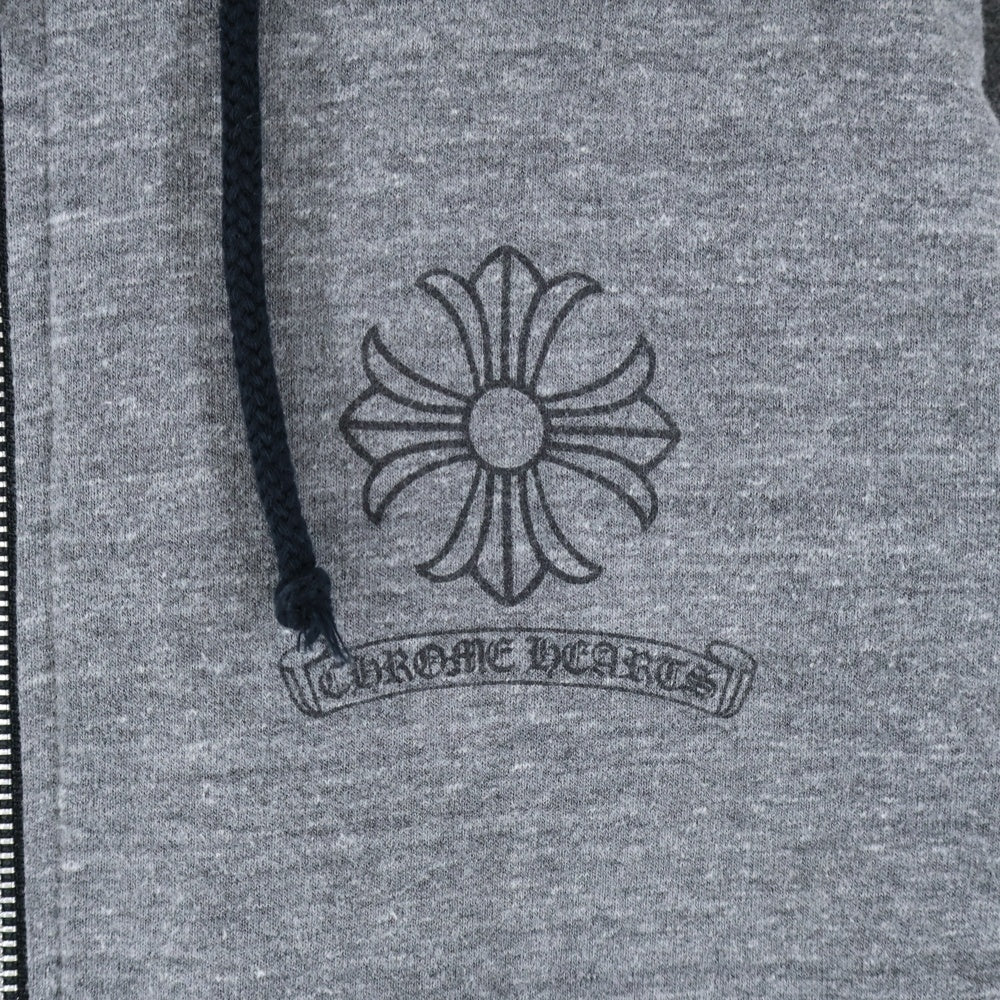 CHROME HEARTS(クロムハーツ) CH PLUS バックCHプラスプリント ダガージップ パーカー グレー