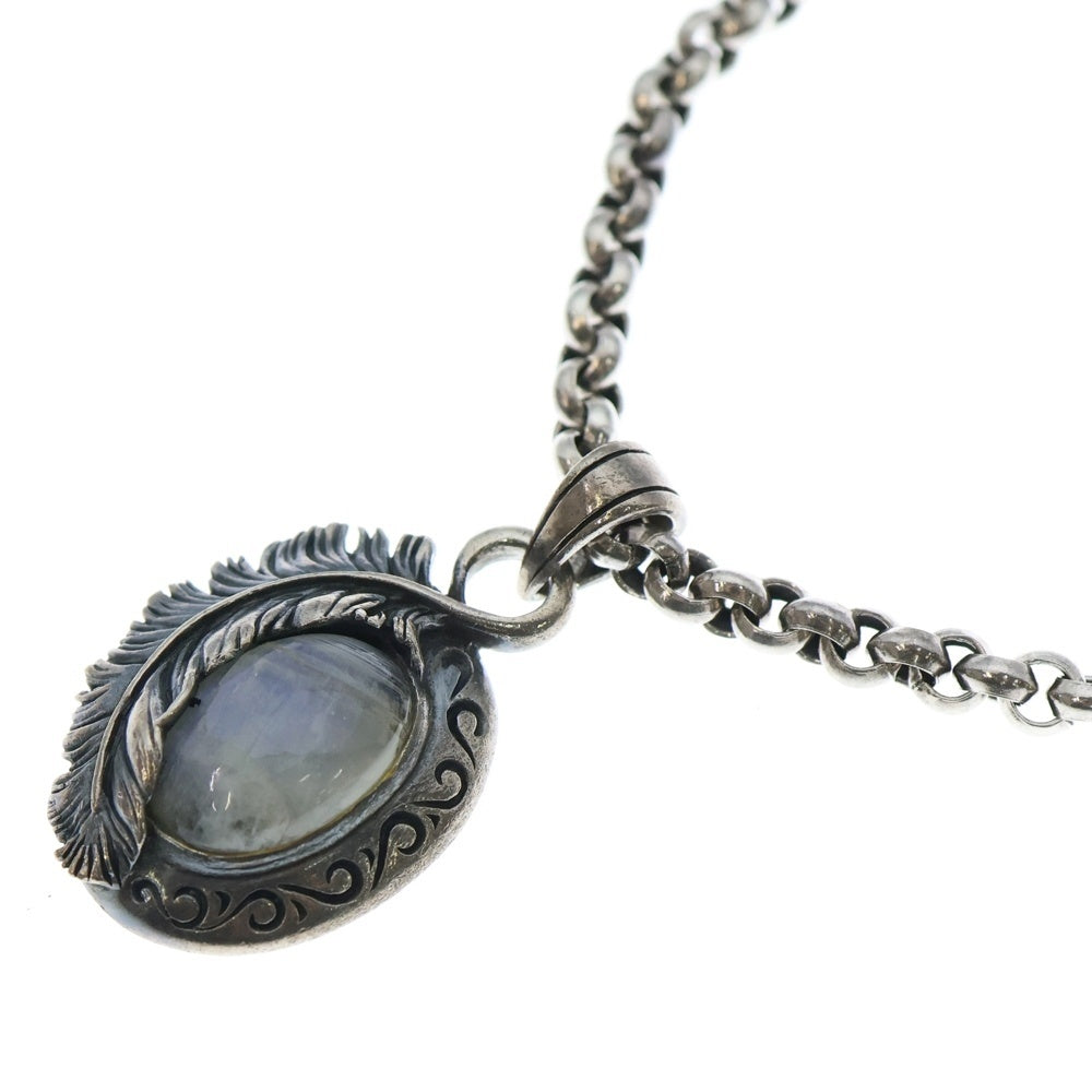 SAAD(サード) フェザー ストーン ペンダント トップ レインボームーン