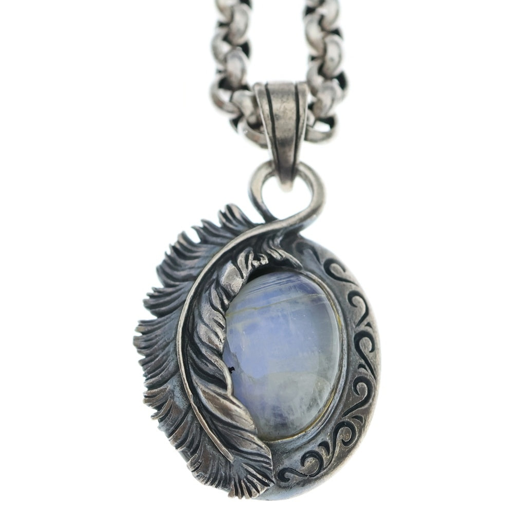 SAAD(サード) フェザー ストーン ペンダント トップ レインボームーン