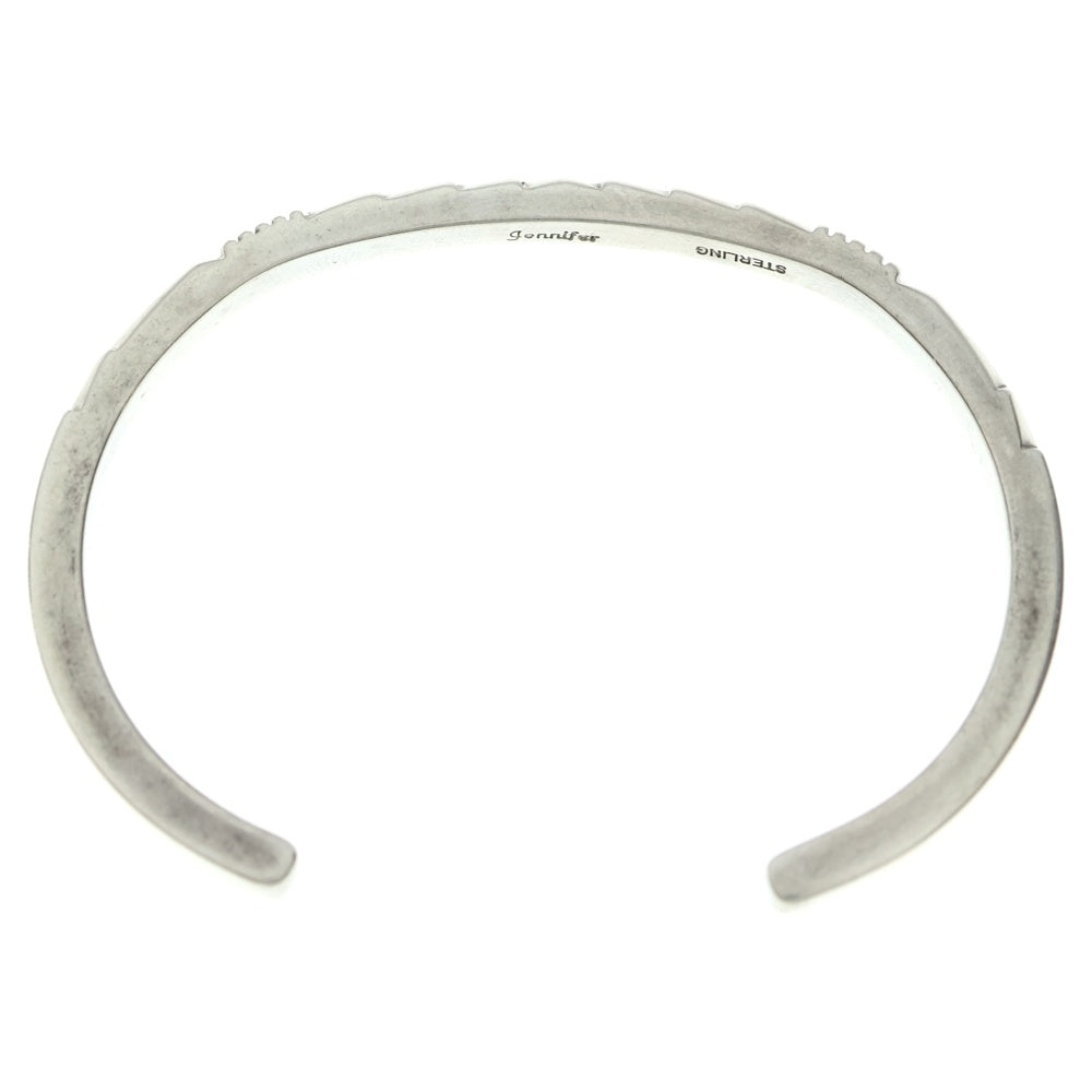 INDIAN JEWELRY(インディアンジュエリー) ナバホ族 ジェニファーカーティス スタンプワークバングル シルバー