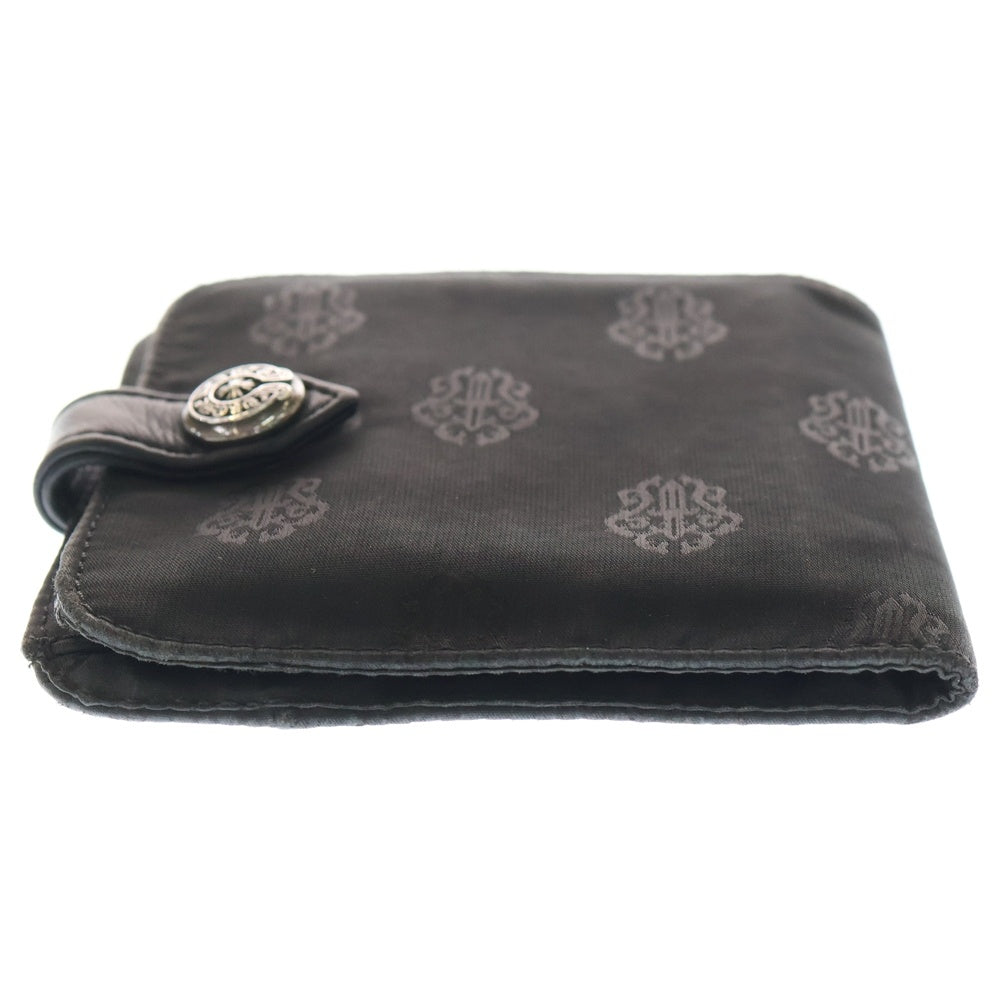 CHROME HEARTS(クロムハーツ) SQ BTN BILL スクエアボタンビル フラップボタンナイロンウォレット ブラック
