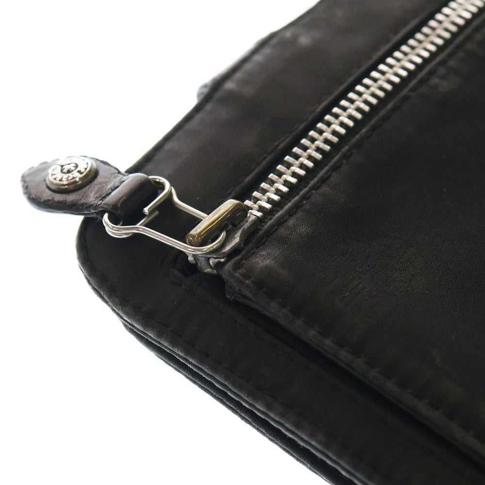 CHROME HEARTS(クロムハーツ) SQ BTN BILL スクエアボタンビル フラップボタンナイロンウォレット ブラック