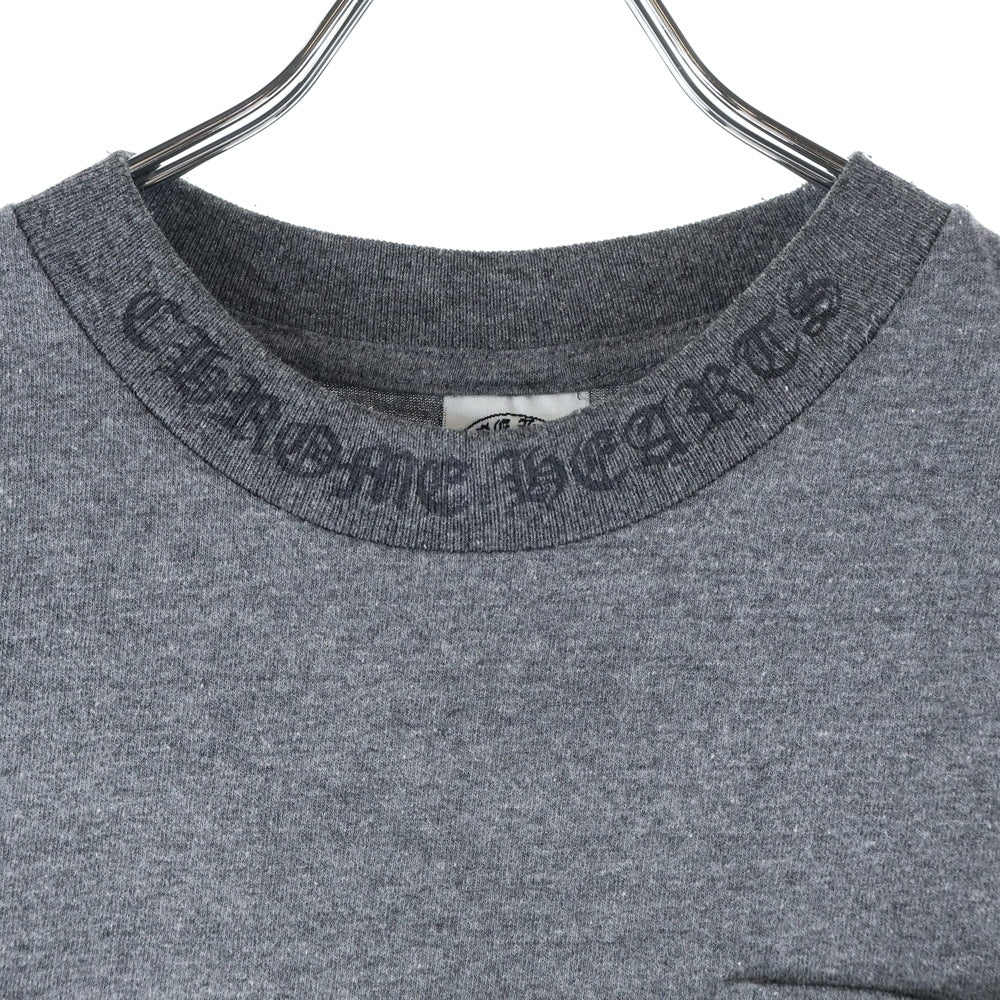 CHROME HEARTS(クロムハーツ) OLD Dagger Neck Logo Tee オールドモデル ダガープリント半袖Tシャツ グレー