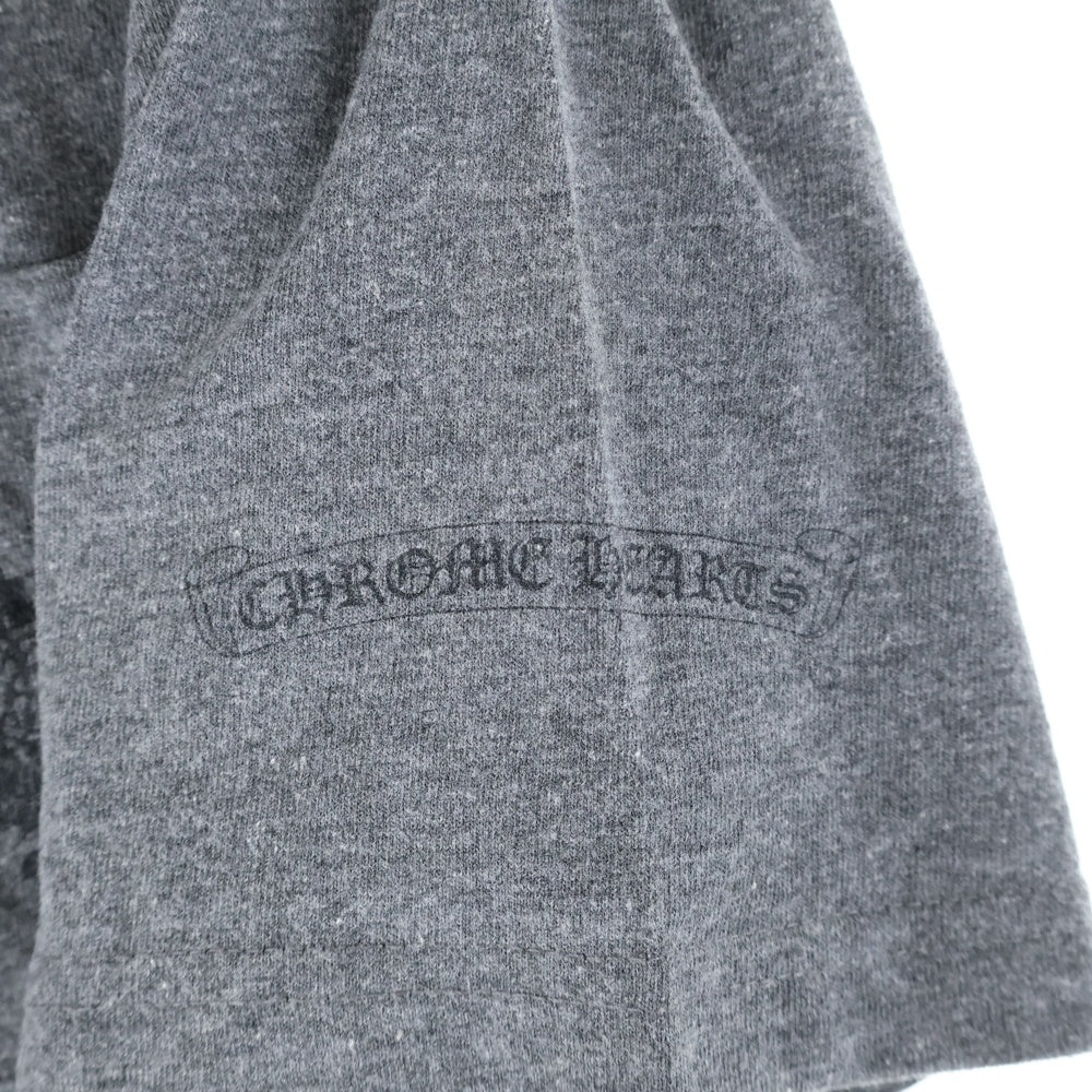 CHROME HEARTS(クロムハーツ) OLD Dagger Neck Logo Tee オールドモデル ダガープリント半袖Tシャツ グレー