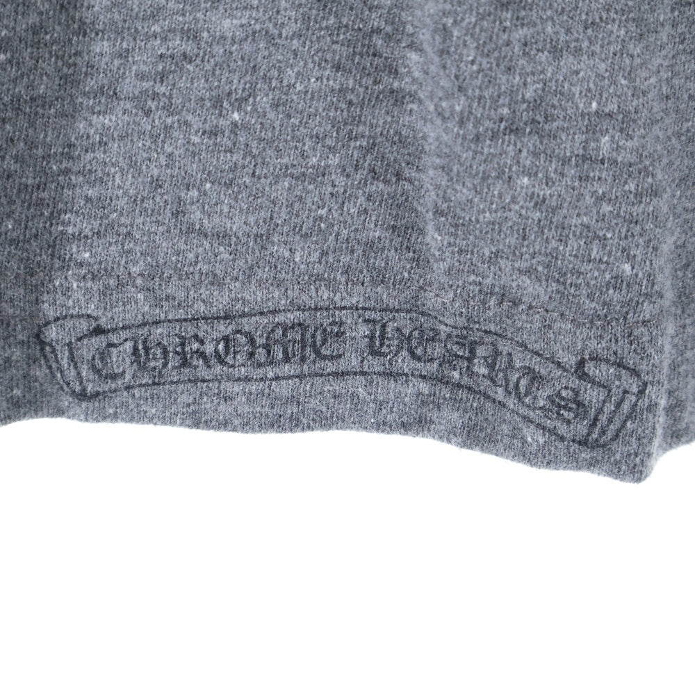 CHROME HEARTS(クロムハーツ) OLD Dagger Neck Logo Tee オールドモデル ダガープリント半袖Tシャツ グレー