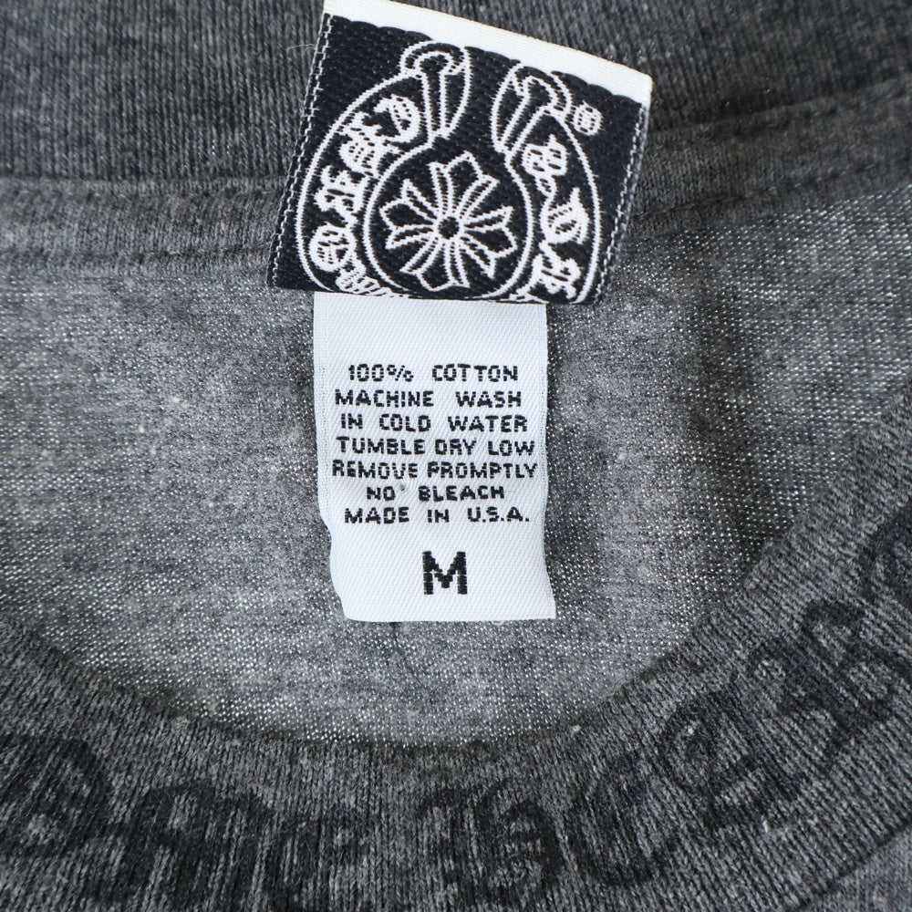 CHROME HEARTS(クロムハーツ) OLD Dagger Neck Logo Tee オールドモデル ダガープリント半袖Tシャツ グレー