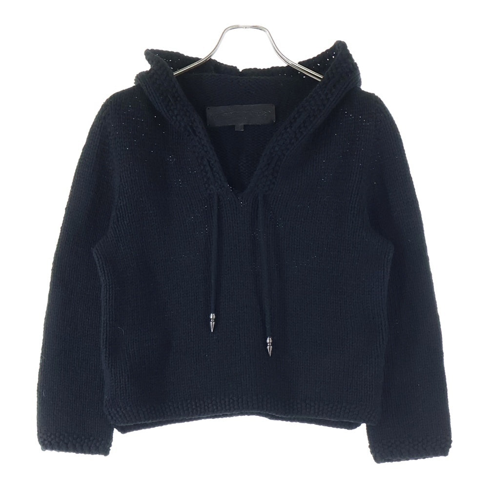 CHROME HEARTS(クロムハーツ) スターパッチ付き スパイク装飾 カシミアプルオーバーパーカー ブラック