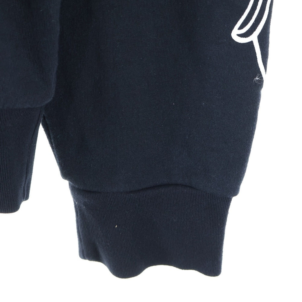 CHROME HEARTS(クロムハーツ) SWTSHRT PLVR 袖フローラルバックホースシュープリントプルオーバーパーカー ブラック/ホワイト