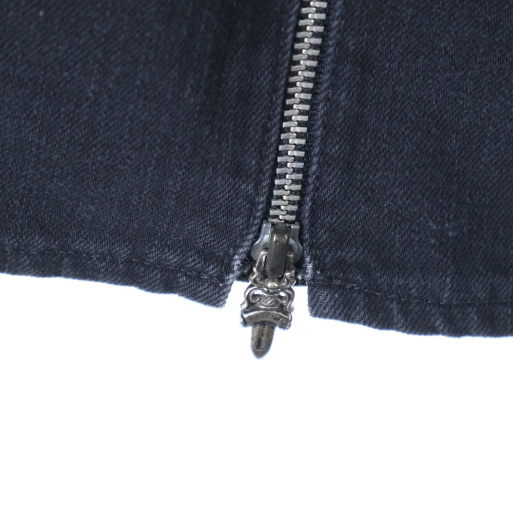 CHROME HEARTS(クロムハーツ) JEAN SL FLEURKNEE ダガージップフレアニーデニムパンツ