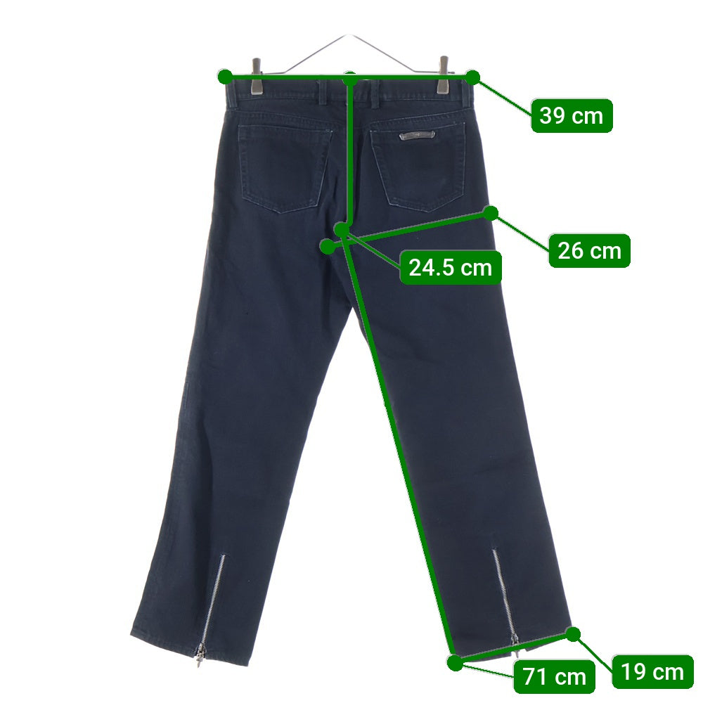 CHROME HEARTS(クロムハーツ) JEAN SL FLEURKNEE ダガージップフレアニーデニムパンツ