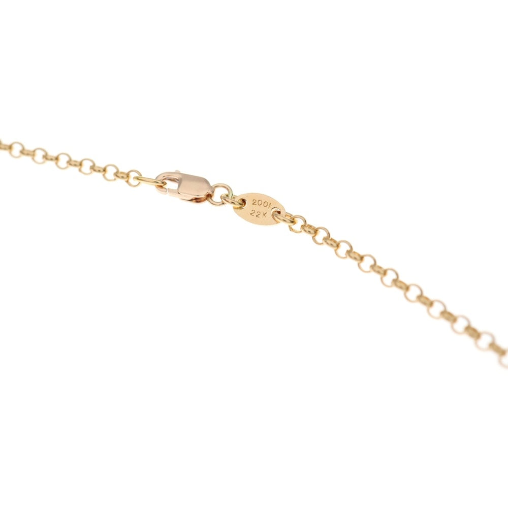 CHROME HEARTS(クロムハーツ) 22K NECKCHAIN R18 ロールチェーン18inch ゴールドネックレス