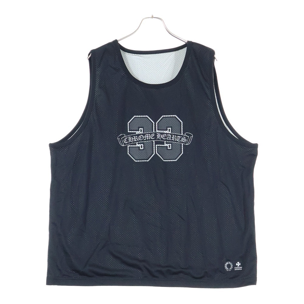 CHROME HEARTS(クロムハーツ) MESH WARM UP JERSEY リバーシブルCHロゴプリントメッシュタンクトップ ブラック