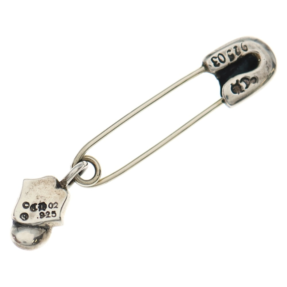 CHROME HEARTS(クロムハーツ) SAFETY PIN SM w CHARM セーフティピン リップアンドタンチャーム付きシルバーネックレストップ