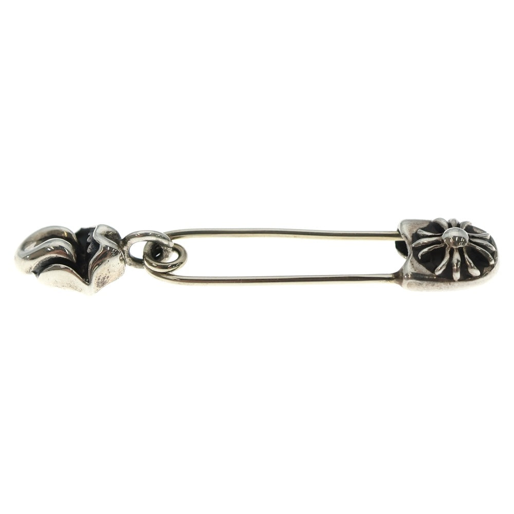 CHROME HEARTS(クロムハーツ) SAFETY PIN SM w CHARM セーフティピン リップアンドタンチャーム付きシルバーネックレストップ