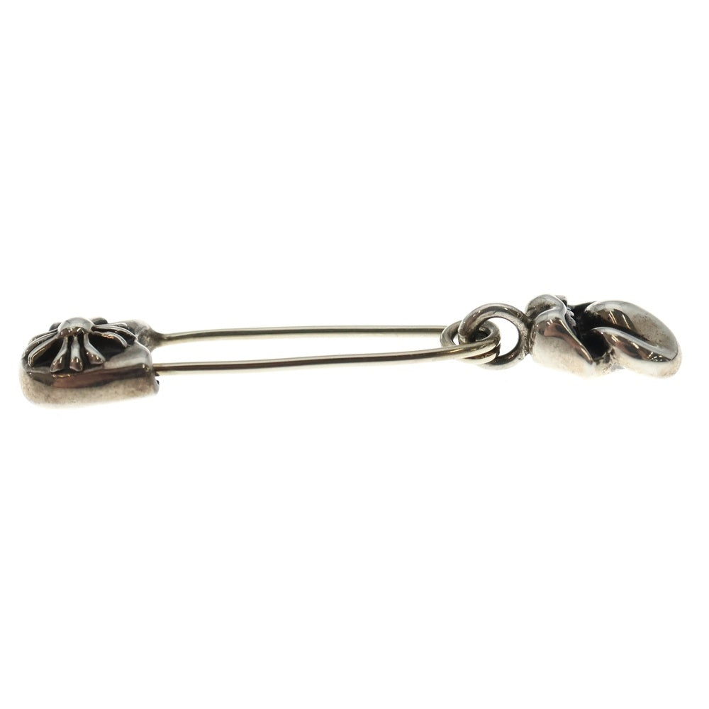 CHROME HEARTS(クロムハーツ) SAFETY PIN SM w CHARM セーフティピン リップアンドタンチャーム付きシルバーネックレストップ