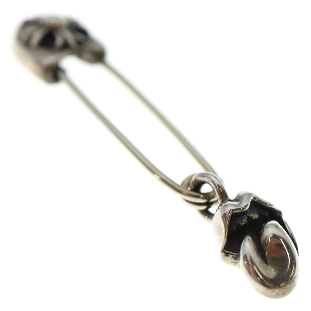 CHROME HEARTS(クロムハーツ) SAFETY PIN SM w CHARM セーフティピン リップアンドタンチャーム付きシルバーネックレストップ