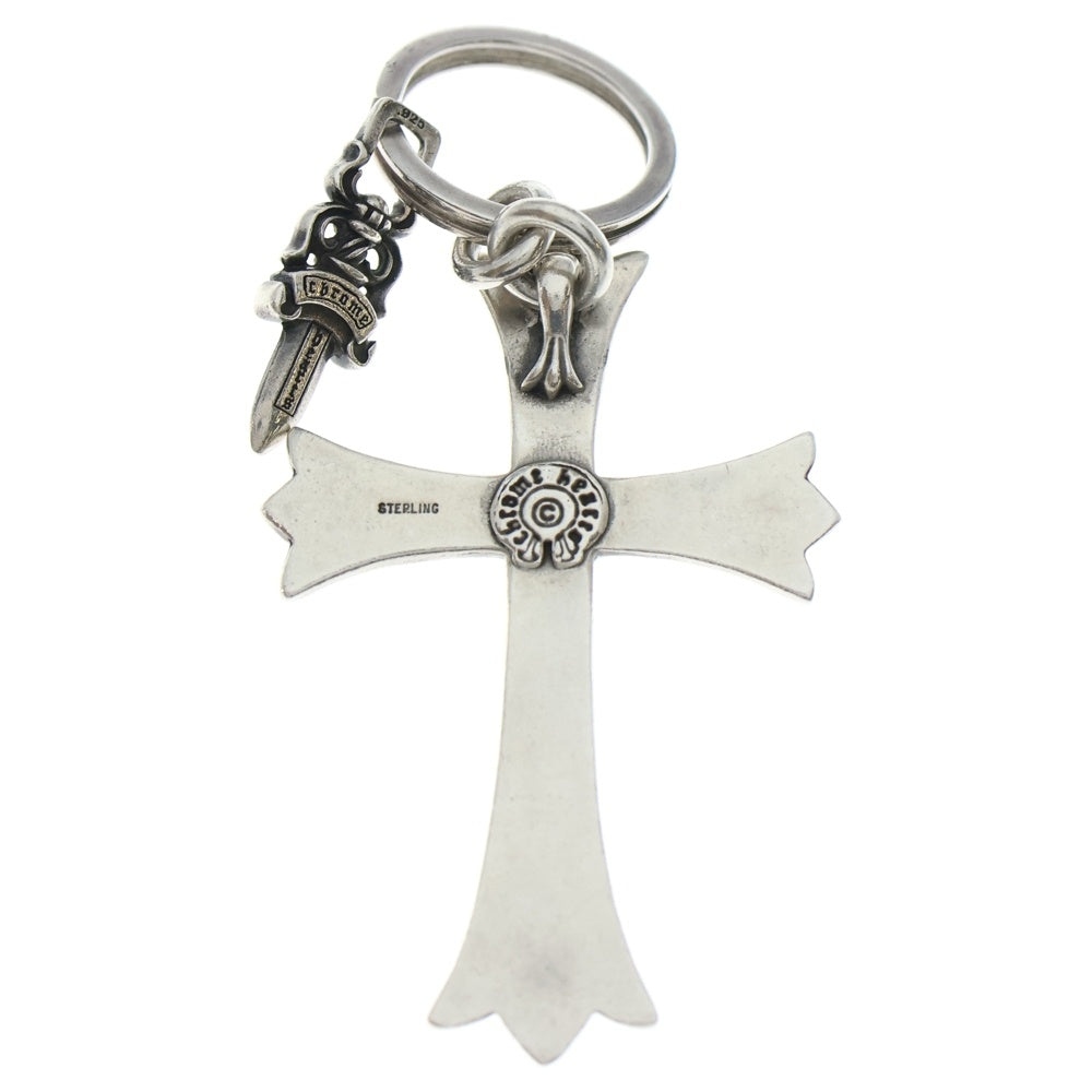 CHROME HEARTS(クロムハーツ) CH CRS LG&No5 DGGR ラージクロス#5ダガーキーリング シルバーキーリング