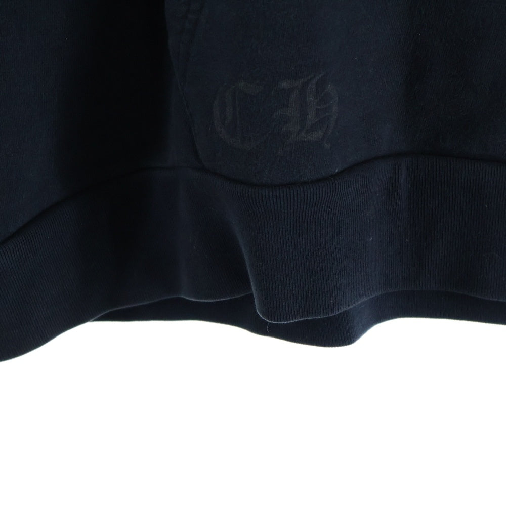 CHROME HEARTS(クロムハーツ) HORSESHOE PULLOVER HOODIE ホースシュープリント アームフローラル プルオーバースウェットパーカー フーディ ブラック