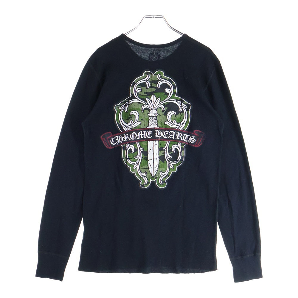 CHROME HEARTS(クロムハーツ) バックヴァインダガープリント サーマル ロングスリーブTシャツ ブラック
