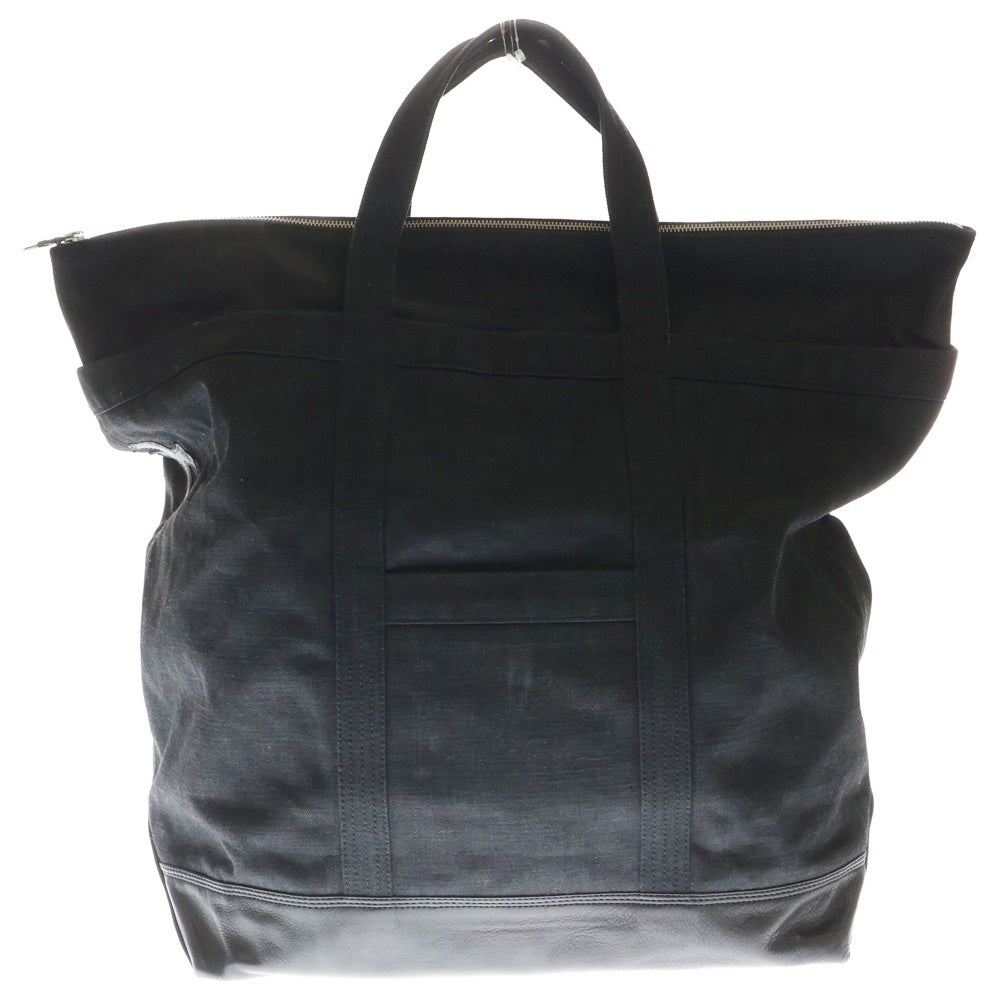 CHROME HEARTS(クロムハーツ) ユナイテッドアローズ25周年記念 250個限定 ダガージップ クロスパッチ付き デニムレザー コンビ トートバッグ ブラック/シルバー