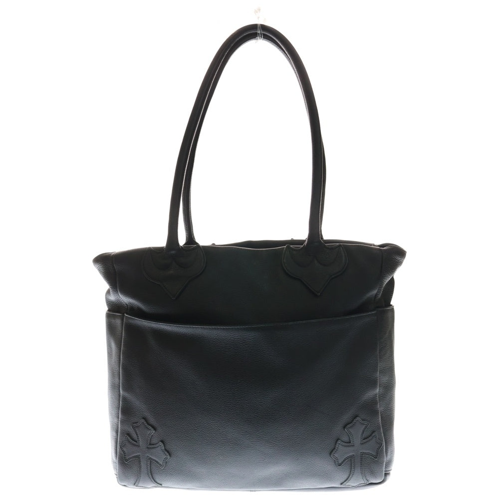 CHROME HEARTS(クロムハーツ) TOTE BAG 4 POCKET 4 CROS PATCH 4ポケット クロスパッチ付き レザートートバッグ ブラック