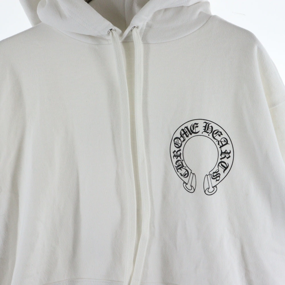 CHROME HEARTS(クロムハーツ) SWTSHRT PLVR 袖フローラルバックホースシュープリントパーカー