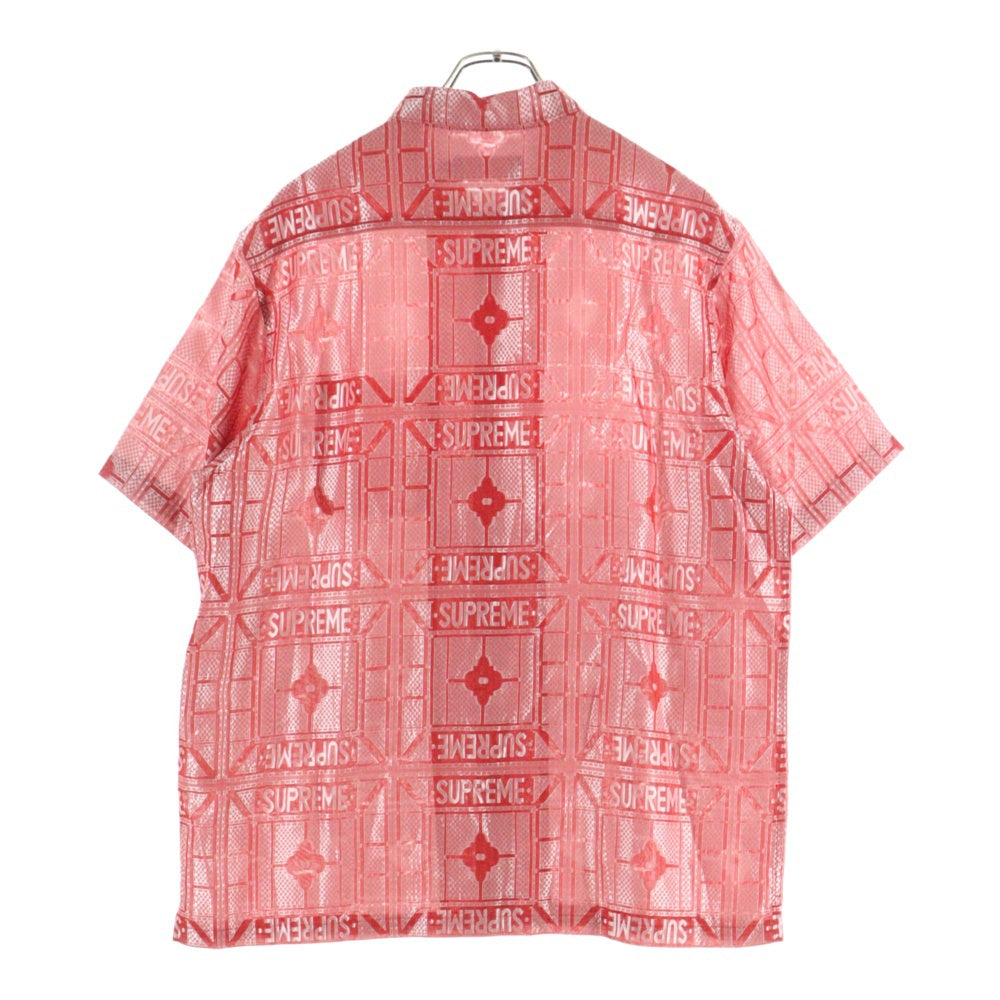 SUPREME(シュプリーム) Tray Jacquard S/S Shirt 24ss ジャガード織 ロゴ総柄 半袖シャツ