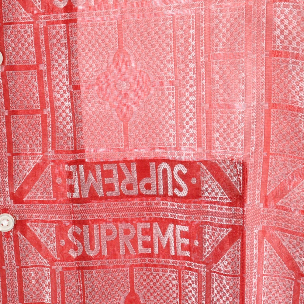 SUPREME(シュプリーム) Tray Jacquard S/S Shirt 24ss ジャガード織 ロゴ総柄 半袖シャツ