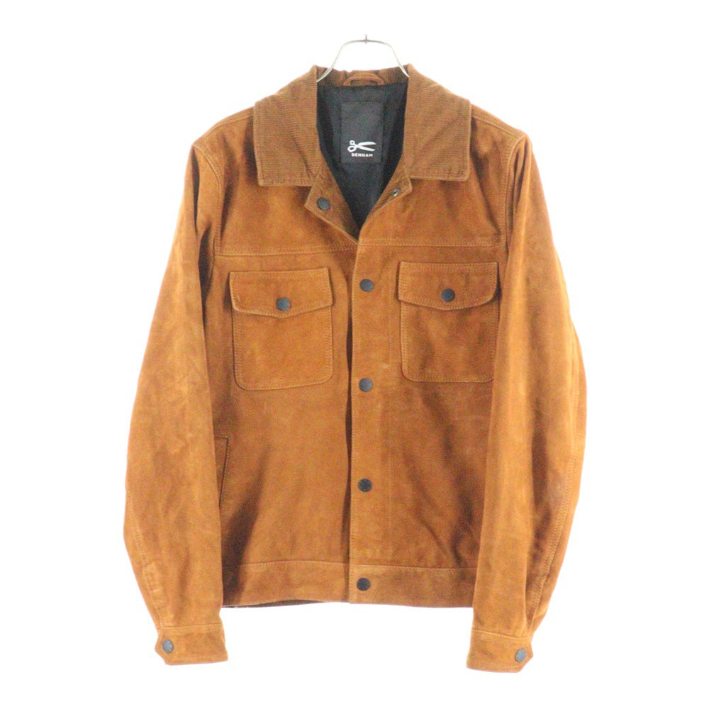 DENHAM(デンハム) ゴートレザー スエード ジャケット ブラウン