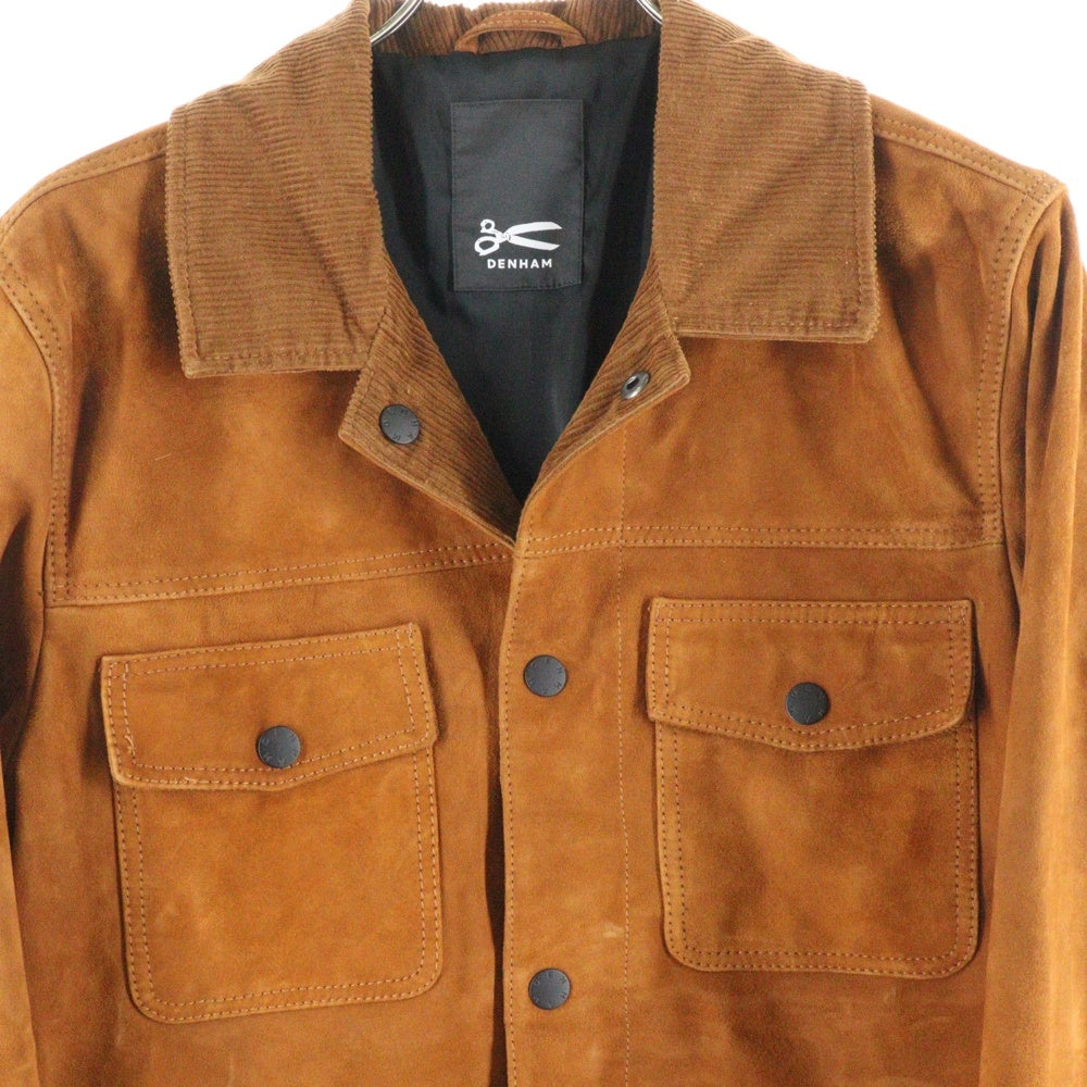 DENHAM(デンハム) ゴートレザー スエード ジャケット ブラウン