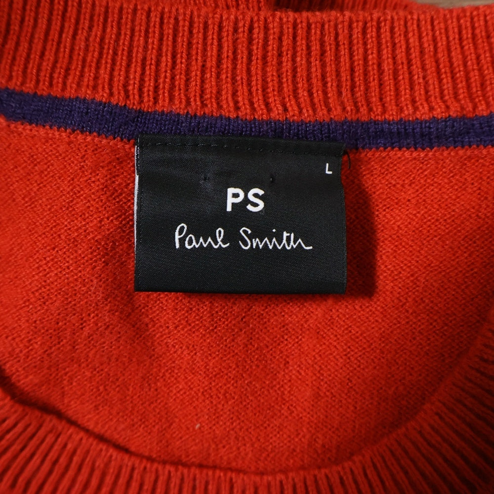 Paul Smith(ポールスミス) フロントワンポイント刺繍 長袖ニット レッド PY-1C-89596