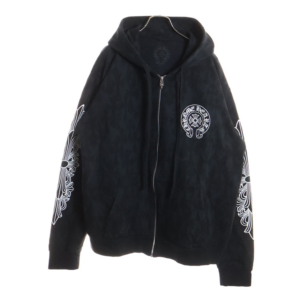 【新品】CHROME HEARTS SWTSHRT HD ZIP ジップパーカー CHROME HEARTS(クロムハーツ) SWTSHRT HD ZIP CHクロス総柄ジップ
