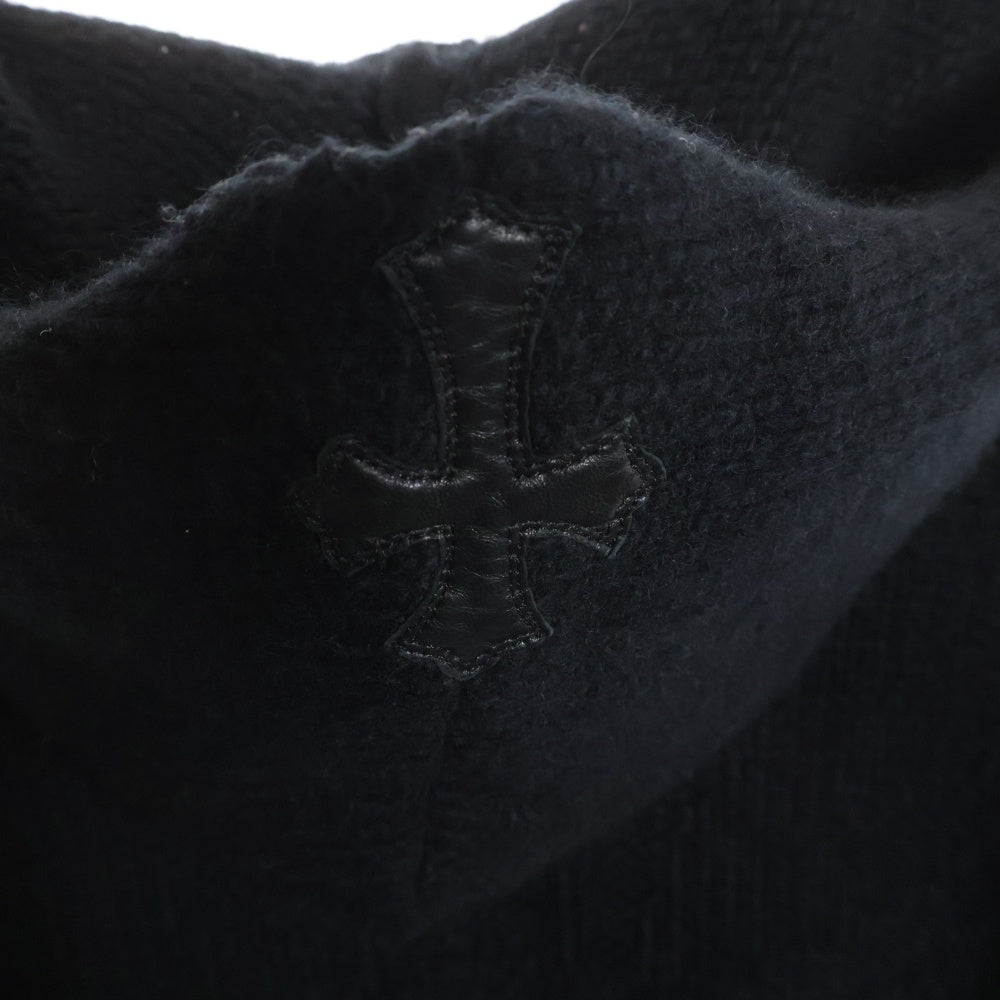 CHROME HEARTS(クロムハーツ) パッチ付きクロス編み込みニットパーカー