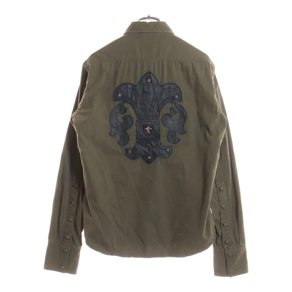 CHROME HEARTS(クロムハーツ) ARMY FBRC BS FLUER アーミーシャツ BSフレアボタンミリタリー長袖シャツ カーキ