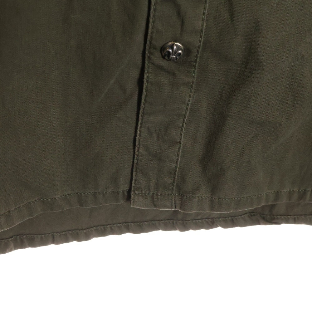 CHROME HEARTS(クロムハーツ) ARMY FBRC BS FLUER アーミーシャツ BSフレアボタンミリタリー長袖シャツ カーキ