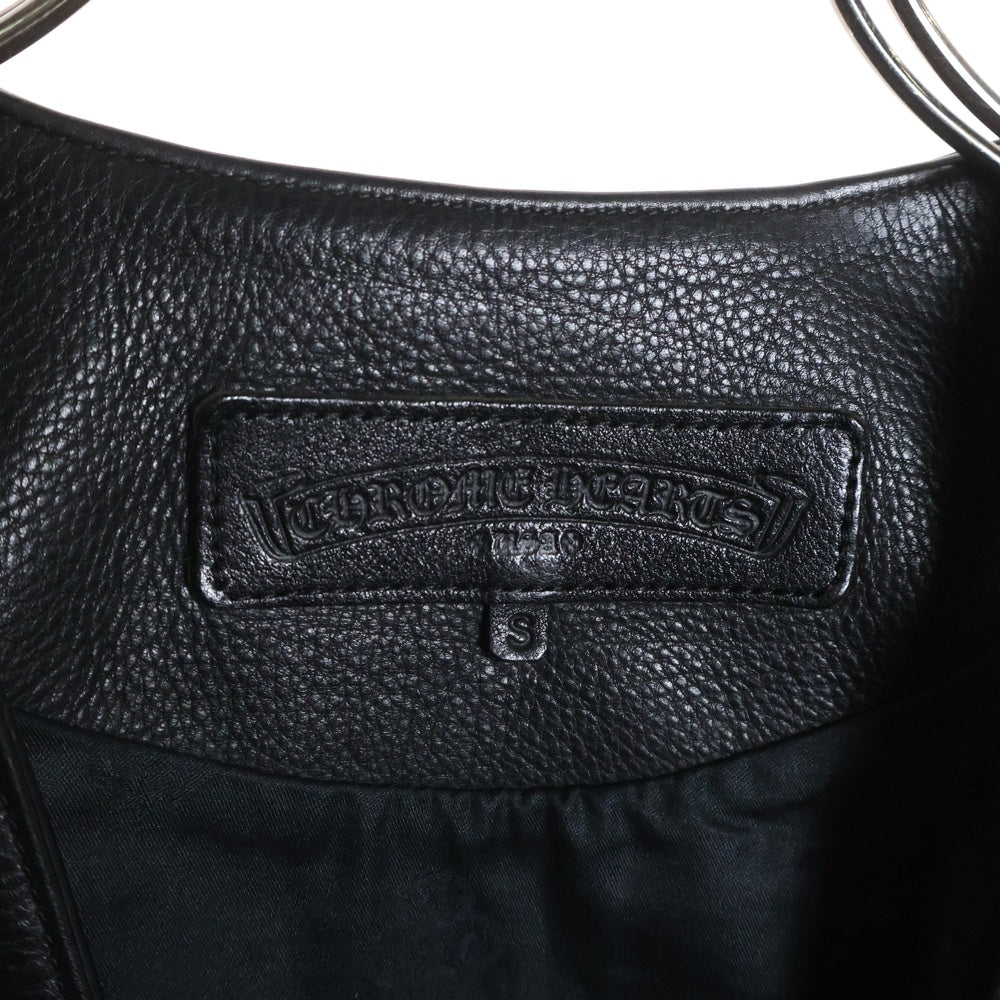 CHROME HEARTS(クロムハーツ) 8B L LNG BCK 8 クロスボール クロスボールボタンレザーベスト