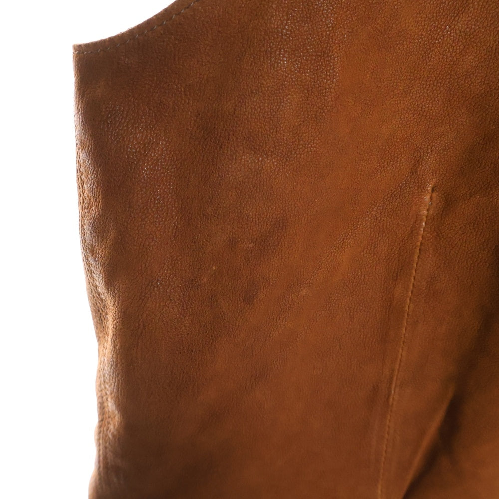 CHROME HEARTS(クロムハーツ) 8B L LNG BCK 8クロスボール クロスボールボタンレザーベスト ブラウン