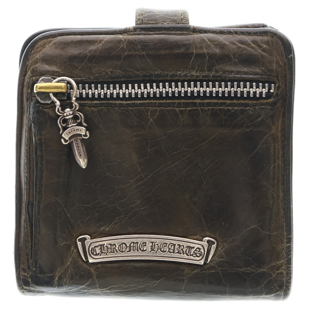 CHROME HEARTS(クロムハーツ) SQ BTN BILL スクエアボタンビル フラップボタン レザーウォレット 2つ折り財布 カモフラージュ