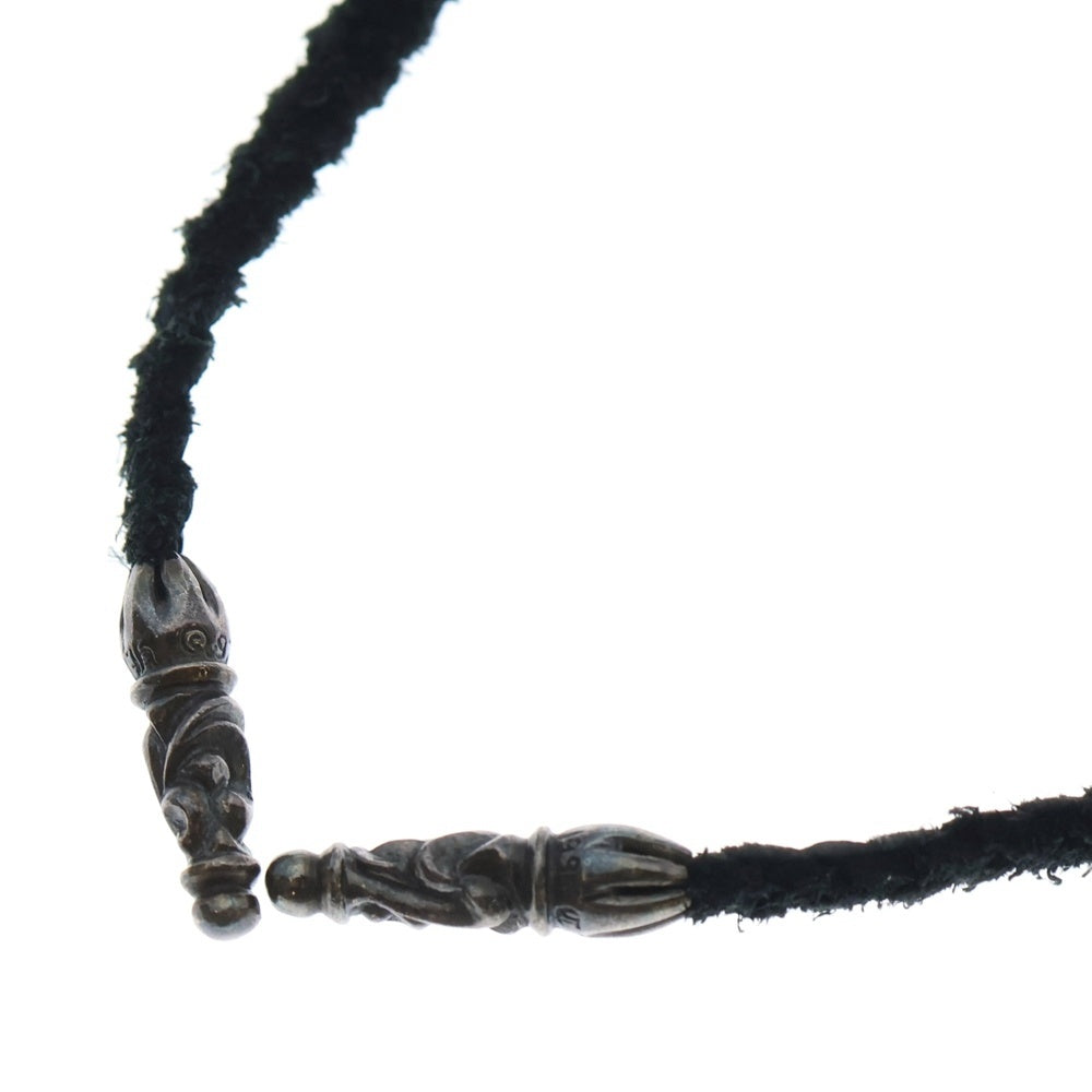 クロムハーツ Chrome Hearts レザーブレード ネックレス925 CHROME HEARTS(クロムハーツ) LEATHER BRAID スクロールレザーブレード