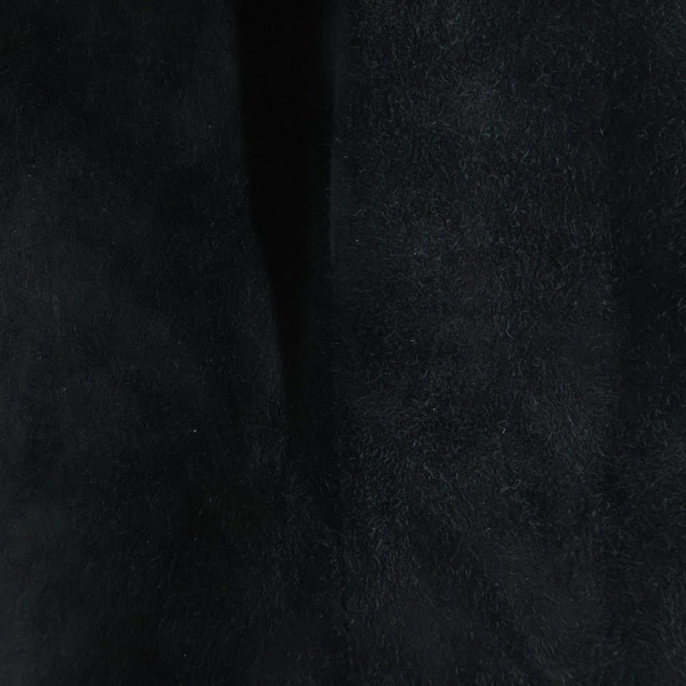 CHROME HEARTS(クロムハーツ) バックシルク切替 6Bレザーベスト ブラック