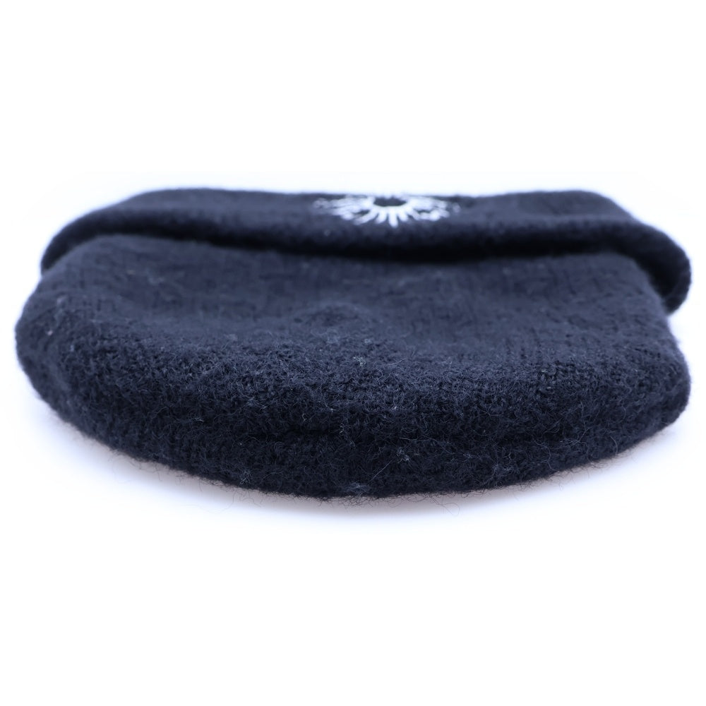 CHROME HEARTS(クロムハーツ) WATCH CAP ワッチキャップ CHロゴ刺繍ビーニー ニットキャップ 帽子 ブラック/ブラック レディース