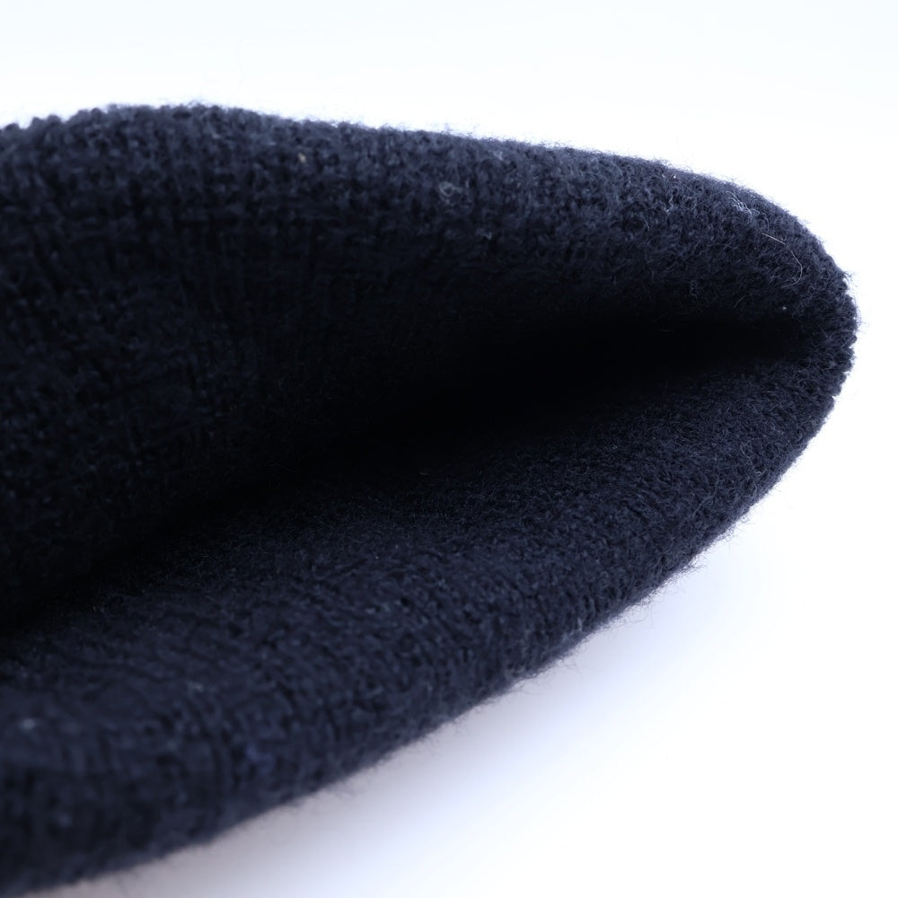 CHROME HEARTS(クロムハーツ) WATCH CAP ワッチキャップ CHロゴ刺繍ビーニー ニットキャップ 帽子 ブラック/ブラック レディース